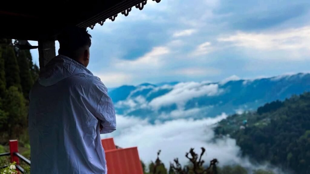 View of clouds from the homestay